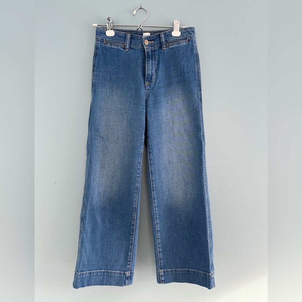 GAP High rise wide leg crop jeans